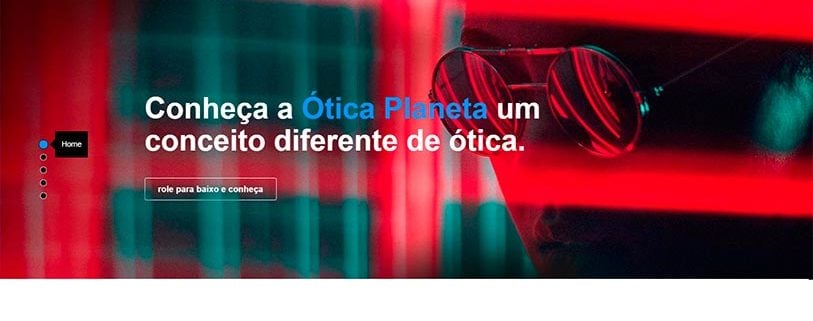 website Otica Planeta